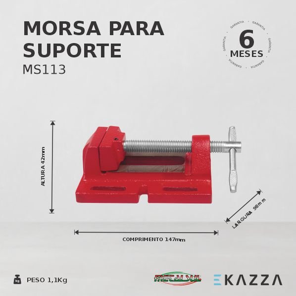 Morsa para Suporte de Furadeira Ms113 - Metalsul - 2