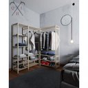 Ver imagem 4 de Kit Com Armário Duplo Organizadora E Mancebo Design Arara