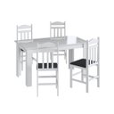 Ver imagem 2 de Conjunto Mesa Cozinha com 4 Cadeiras Branco e Preto Lilies