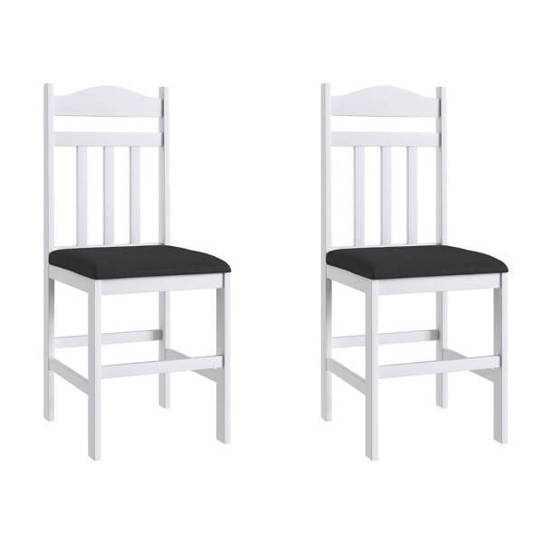 Conjunto Mesa Cozinha com 4 Cadeiras Branco e Preto Lilies - 6