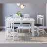 Conjunto Mesa Cozinha com 4 Cadeiras Branco e Preto Lilies - 1