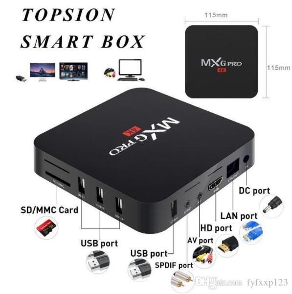 TV Box Transforma a Sua TV Em Smart TV Mxq 4K Android 9.0 4Gb/32Gb - 4
