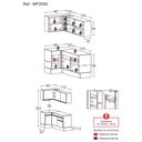 Ver imagem 5 de Armário de Cozinha Compacta de Canto com Rodapé Veneza Multimóveis MP2092.898 Preto/Branco