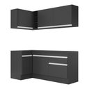 Ver imagem 7 de Armário de Cozinha Compacta de Canto com Rodapé Veneza Multimóveis MP2092.898 Preto/Branco