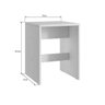 Conjunto Mesa Dobrável MDF 2 Banquetas Baixas Branco- Móveis Canção - 7