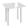 Conjunto Mesa Dobrável MDF 2 Banquetas Baixas Branco- Móveis Canção - 3