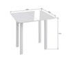 Conjunto Mesa Dobrável MDF 2 Banquetas Baixas Branco- Móveis Canção - 5