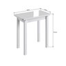 Conjunto Mesa Dobrável MDF 2 Banquetas Baixas Branco- Móveis Canção - 6