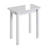 Conjunto Mesa Dobrável MDF 2 Banquetas Baixas Branco- Móveis Canção - 4