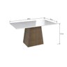 Mesa Cozinha com Base Ameixa Negra e Branco Lilies Móveis - 2