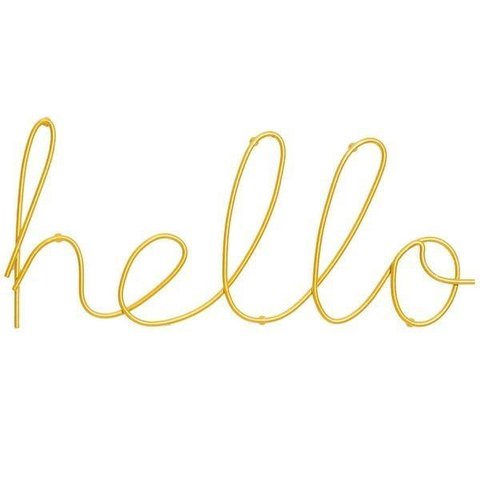 Letreiro Decorativo Hello em Metal 13CMX29,5cm Mart Collection