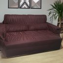 Ver imagem 3 de Capa Sofá Retrátil 2 Lugares 1,70 X 1,10m Elasticada 100% Poliéster Marrom