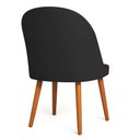 Ver imagem 6 de Kit 04 Cadeiras Poltrona de Jantar Lua Suede Preto Pé Palito Dal Poz Estofados