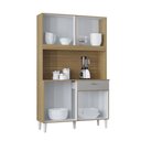 Ver imagem 3 de Cozinha Kit Cassia 8 Portas Damasco Ripado Off White- Poquema