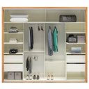 Ver imagem 3 de Guarda Roupa de Casal com Espelho 267x238cm Freijó Off White Dalla Costa