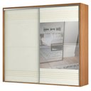 Ver imagem 4 de Guarda Roupa de Casal com Espelho 267x238cm Freijó Off White Dalla Costa