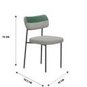 Ver imagem 4 de Kit 04 Cadeiras Sala de Jantar Lila Estofada com Encosto Couríssimo Verde Linho Cinza - Desk Design