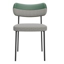 Ver imagem 6 de Kit 04 Cadeiras Sala de Jantar Lila Estofada com Encosto Couríssimo Verde Linho Cinza - Desk Design