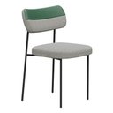 Ver mais imagens de Kit 04 Cadeiras Sala de Jantar Lila Estofada com Encosto Couríssimo Verde Linho Cinza - Desk Design