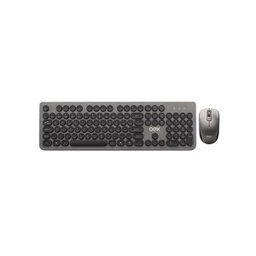 Kit Teclado + Mouse POP TM-410 sem fio OEX - Chumbo - 1