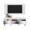 Ver imagem 1 de Rack Retrô c/ Espelho e Painel com Suporte para TV até 65" Multimóveis Flórida FG3142 Branco/