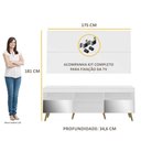 Ver imagem 7 de Rack Retrô c/ Espelho e Painel com Suporte para TV até 65" Multimóveis Flórida FG3142 Branco/