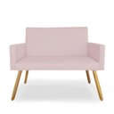 Ver imagem 1 de Poltrona Namoradeira Nina Suede Rose - My Shop Móveis