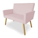 Ver imagem 2 de Poltrona Namoradeira Nina Suede Rose - My Shop Móveis