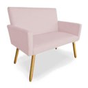 Ver imagem 3 de Poltrona Namoradeira Nina Suede Rose - My Shop Móveis