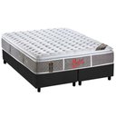Ver imagem 1 de Cama Box King: Colchão Molas Pocket Ensacadas Castor Light Stress Oxygen New + Base Crc Suede Gray