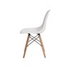 Kit 6 Cadeiras Charles Eames Eames Eiffel Branco Base Madeira - 4