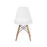 Kit 6 Cadeiras Charles Eames Eames Eiffel Branco Base Madeira - 3