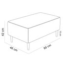 Ver imagem 3 de Puff Decorativo para Sala de Estar Cléo Pés Palito 90 Cm W01 Couríssimo Canela - Lyam Decor