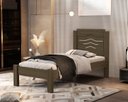 Ver imagem 1 de Cama de Solteiro Sofia Castanho de Mdf para Quarto Moderna