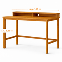 Ver imagem 3 de Mesa Home Escrivaninha Califórnia Office Industrial Quarto:nature