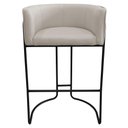 Ver imagem 7 de Kit 3 Banquetas Alta com Encosto Betina Base Preto Poliéster Off White - Nexta Casa