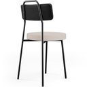 Ver mais imagens de Kit 08 Cadeiras Decorativa Estofada Sala De Jantar Barcelona L02 Couríssimo Preto Linho Bege - Lyam