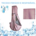 Ver imagem 2 de Bolsa de Transporte Canguru Pet Gato Cachorro Animal Malha Respiravel Tira de Ombro Tecido Confortav