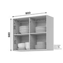 Ver imagem 3 de Armário Cozinha Modulado Fineze 2 Portas 80cm Areia Henn