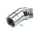 Ver imagem 1 de Niple Curvo 45g Cromo Luxo C sobre Porca Giratoria Macho-femea 1/2 1706cimp