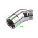 Ver imagem 2 de Niple Curvo 45g Cromo Luxo C sobre Porca Giratoria Macho-femea 1/2 1706cimp