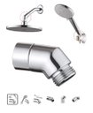Ver imagem 3 de Niple Curvo 45g Cromo Luxo C sobre Porca Giratoria Macho-femea 1/2 1706cimp