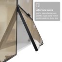 Ver mais imagens de Kit 2 Armários Aéreos de Cozinha 60 cm Branco/Preto Vidro Reflecta Bronze Vinil Madesa
