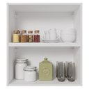 Ver imagem 4 de Kit 2 Armários Aéreos de Cozinha 60 cm Branco/Preto Vidro Reflecta Bronze Vinil Madesa