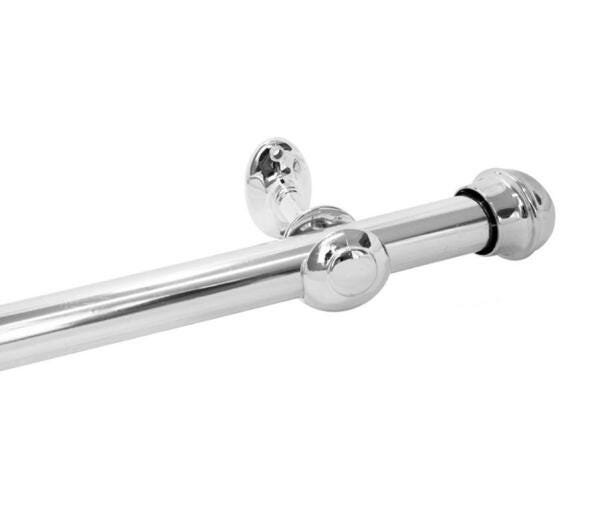 Varão Simples para Cortina de 2 Metros 28mm Prata - 1