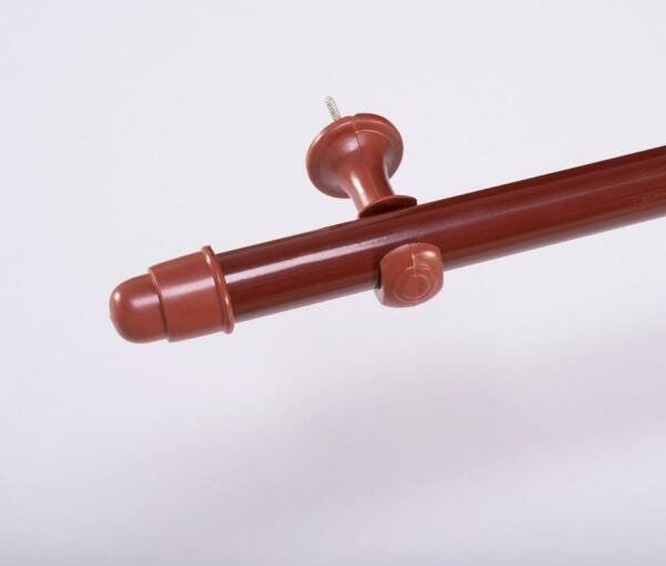 Varão Simples para Cortina de 3 Metros 28mm Mogno - 1