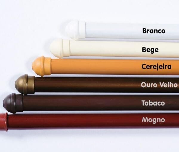 Varão Simples para Cortina de 3 Metros 28mm Mogno - 2