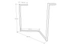 Ver imagem 5 de Mesa Industrial Base Ferro Preto em V Tampo 90x90 Amêndoa 4 Cadeiras Eames Madeira Assento Branco