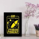 Ver imagem 2 de Quadro Humor Star De Férias 33x24cm - com vidro:Madeira branca