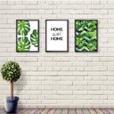 Ver imagem 1 de Kit 3 Quadros Home e Folhagens 23,5X33,5 cm com Moldura